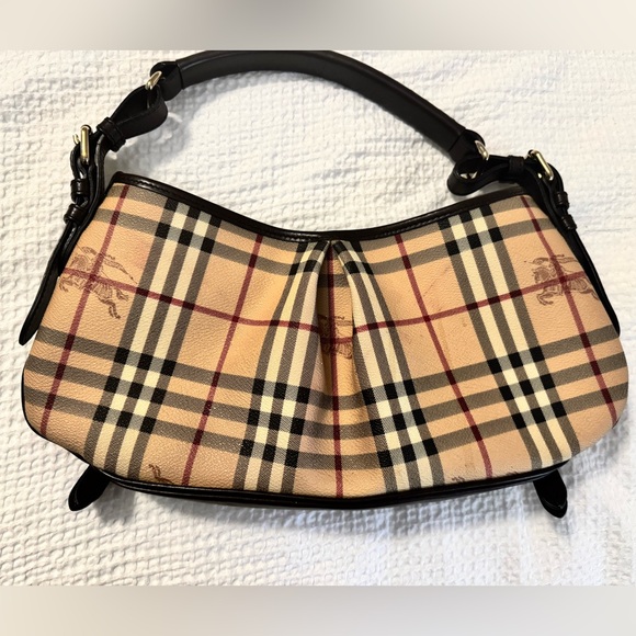 Burberry Haymarket Leather Front Pocket Bag - Picture 5 of 8